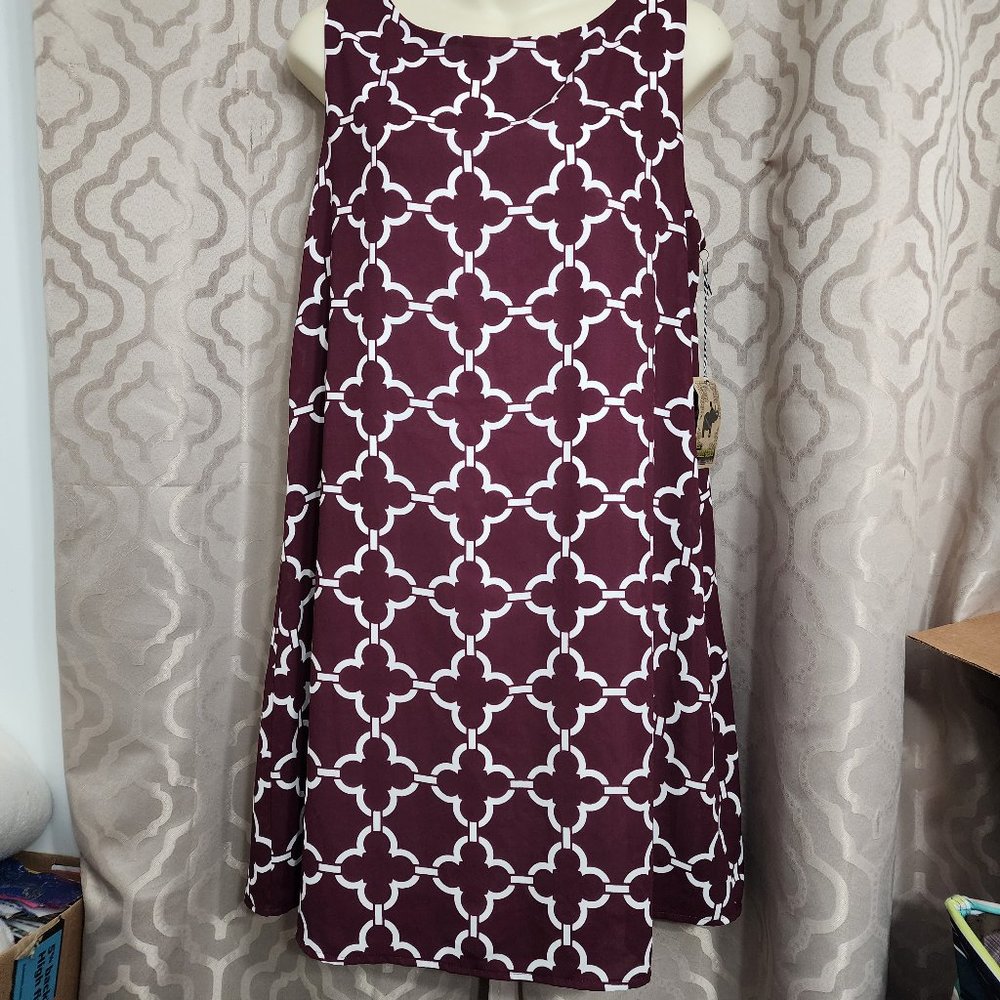Pixy & Ivy Diagonal Shift Dress Size Large NWT